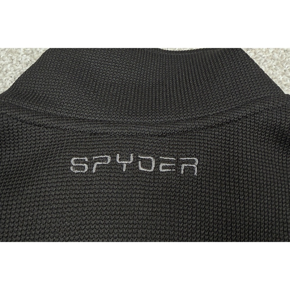Spyder Full Zip Jacket Men L Black Fleece Thermal Outdoor Hiking - Picture 6 of 11